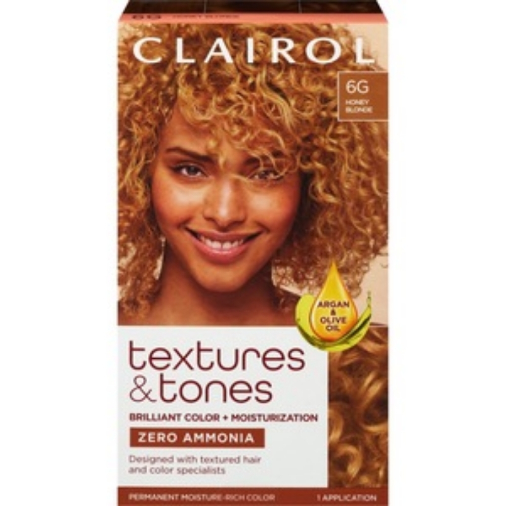 Clairol Textures & Tones Permanent Hair Dye, 6G Honey Blonde